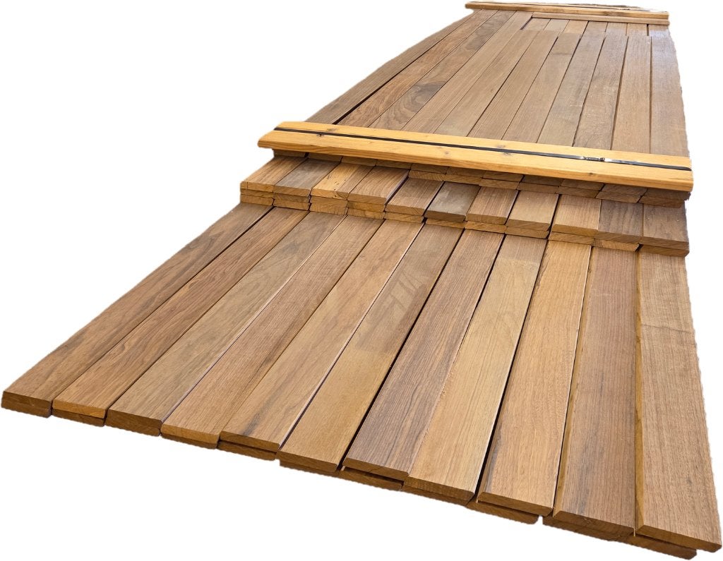 17 m2 Rhombusprofiel - hardhout - nr: HP39, Ophalen, Planken, Nieuw, Hardhout