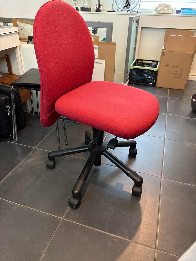 Comfortabele rode bureaustoel - Gebruikt, Ophalen, Gebruikt, Rood, Bureaustoel