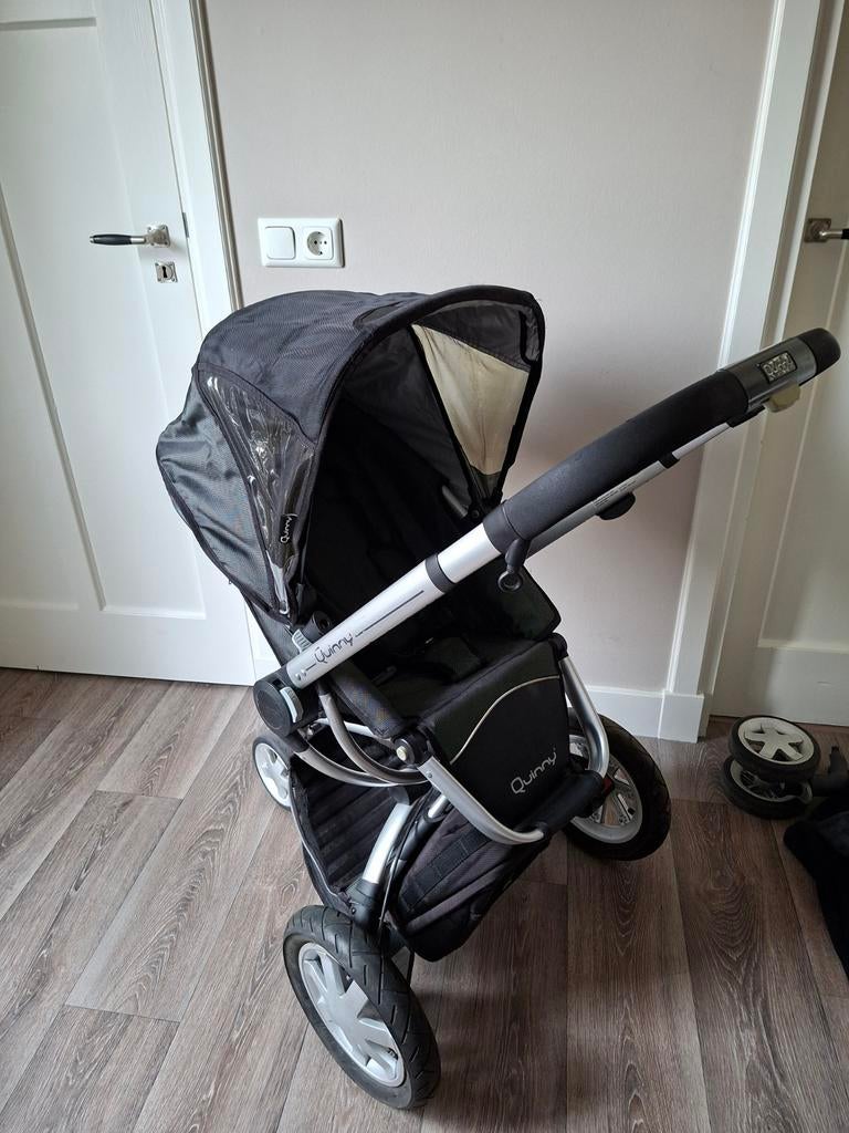 Quinny buzz zwart incl reiswieg en zitgedeelte, Ophalen, Gebruikt, Combiwagen, Quinny