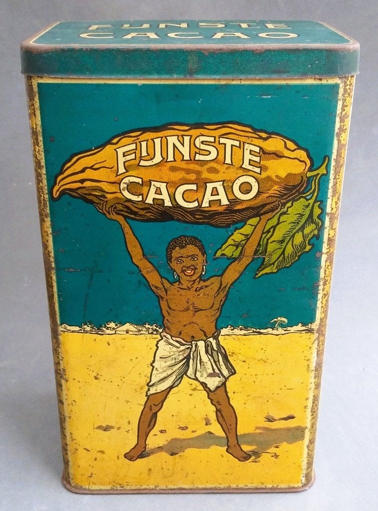 Omstreeks1900-1920 ZEER ZELDZAAM Cacao Poeder Chocolade Blik, Verzamelen, Ophalen of Verzenden, Gebruikt, Overige, Overige merken