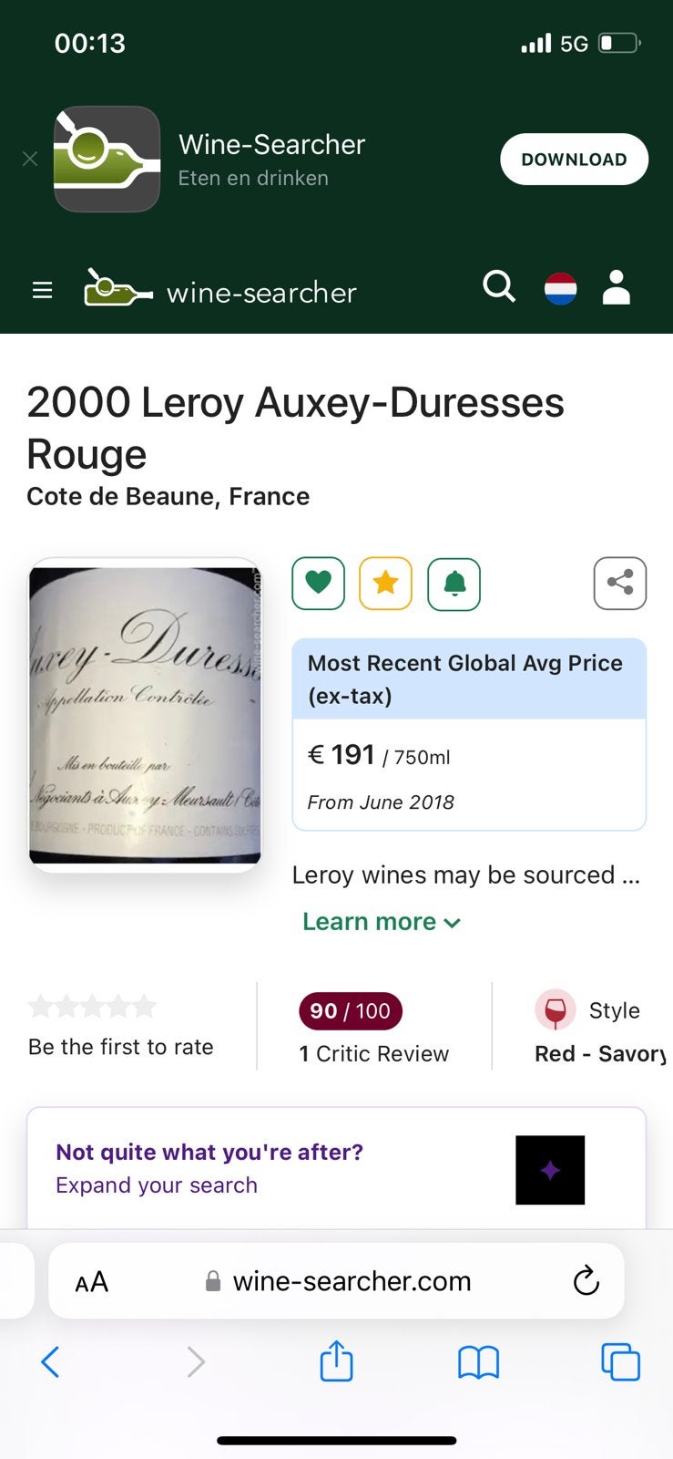 Leroy auxey-duresses 2000, Doe-het-zelf en Verbouw, Verf, Beits en Lak, Nieuw, Lak, Minder dan 5 liter, Rood, Ophalen of Verzenden