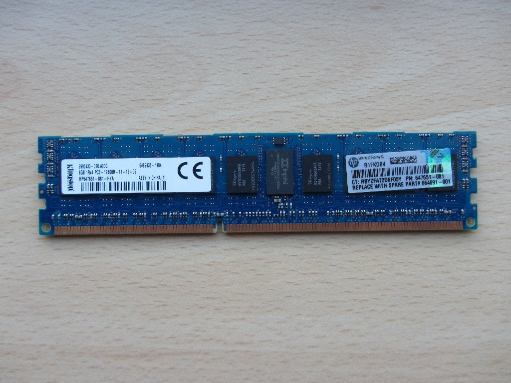 HP 8GB PC3-12800 DDR3-1600MHz ECC Registered CL11, Server, 8 GB, DDR3, Ophalen of Verzenden
