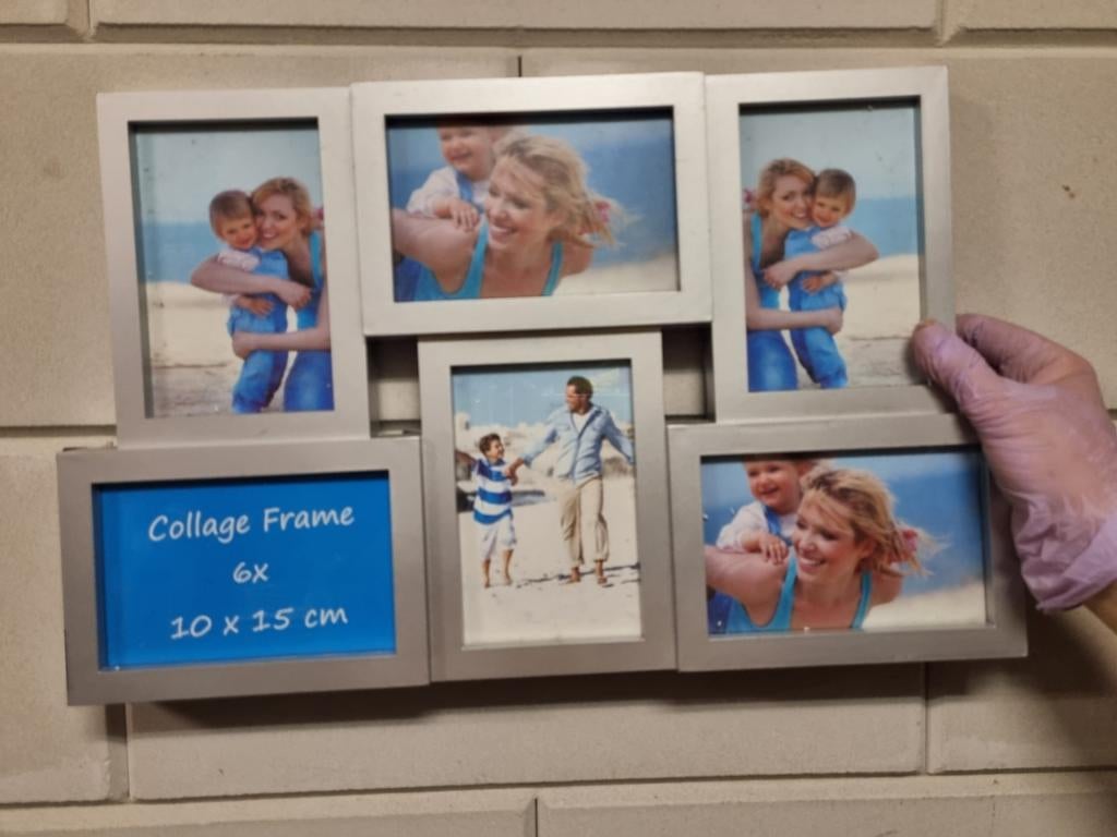 Twee nieuwe fotolijsten zilverkleurig, Ophalen, Nieuw