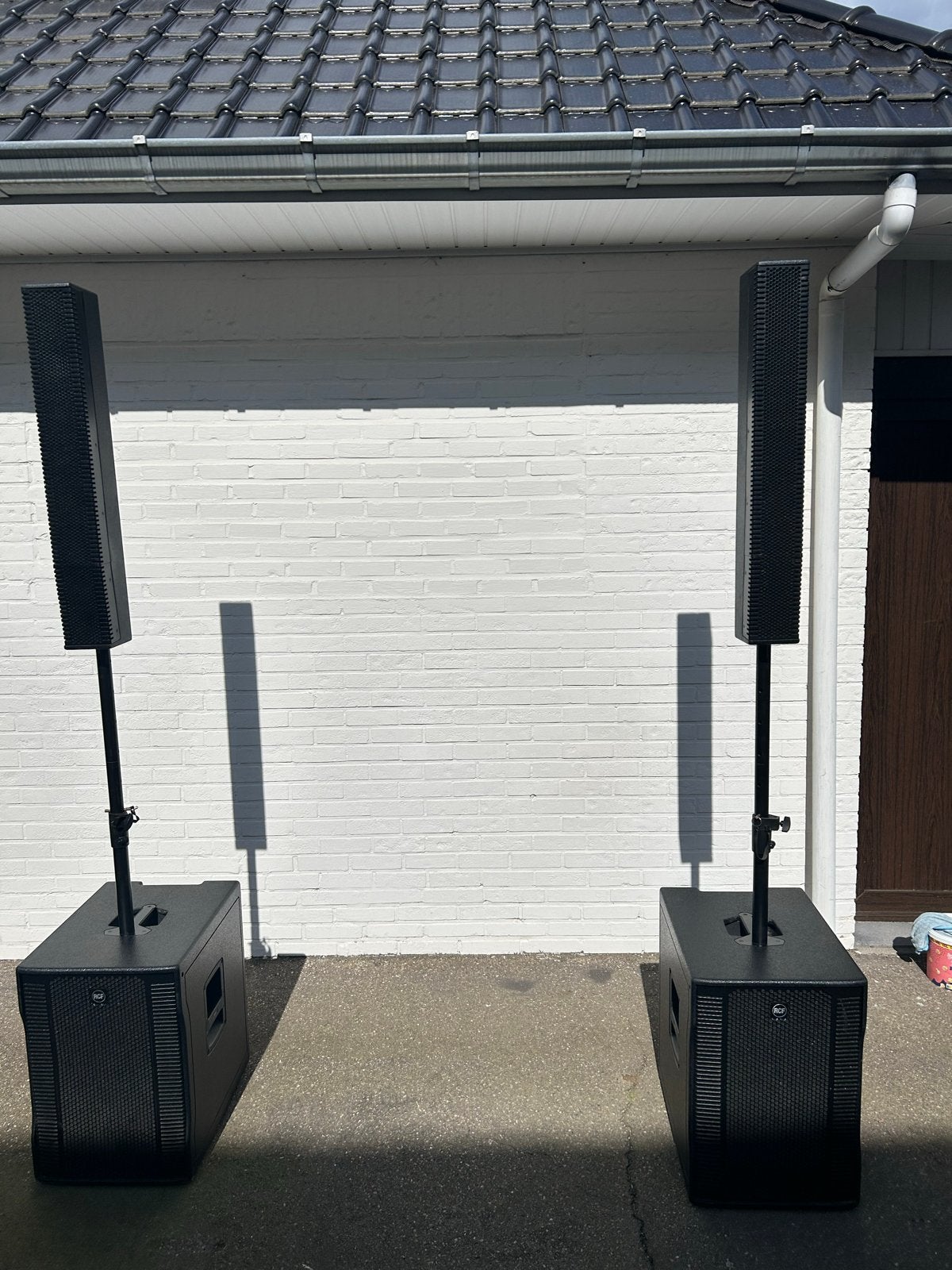RCF EVOX 12 (x2) actieve speakers, Gebruikt, Party speaker, Basreflex, Ophalen