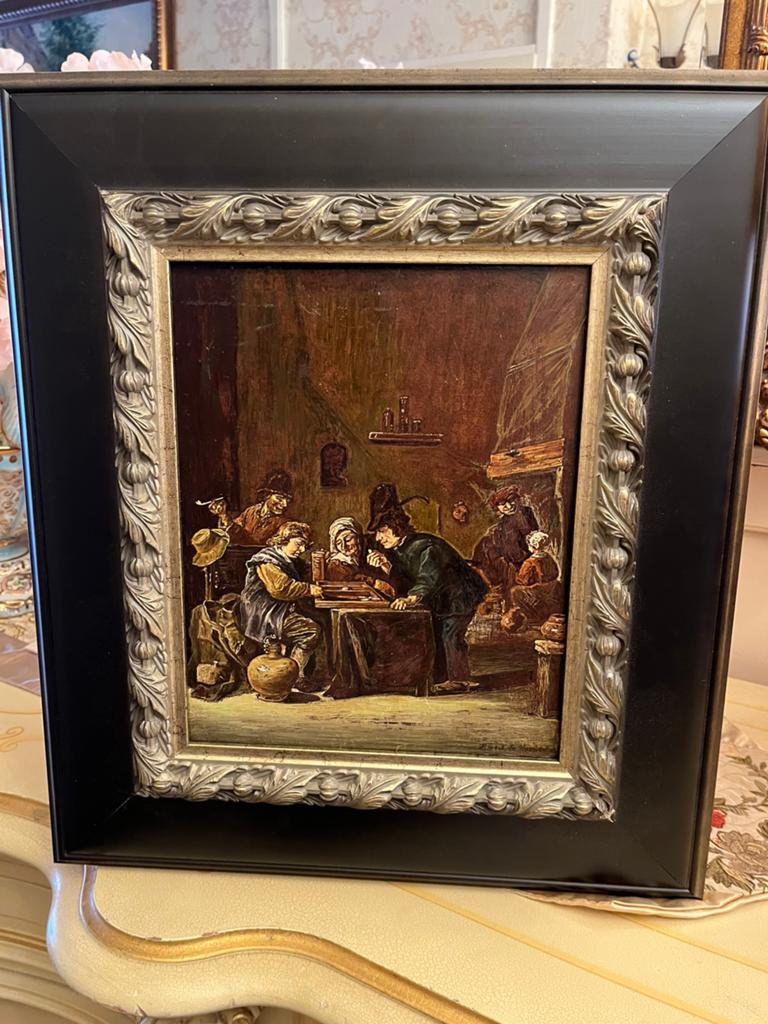 Prachtige olieverf antiek schilderij, Antiek en Kunst, Ophalen of Verzenden