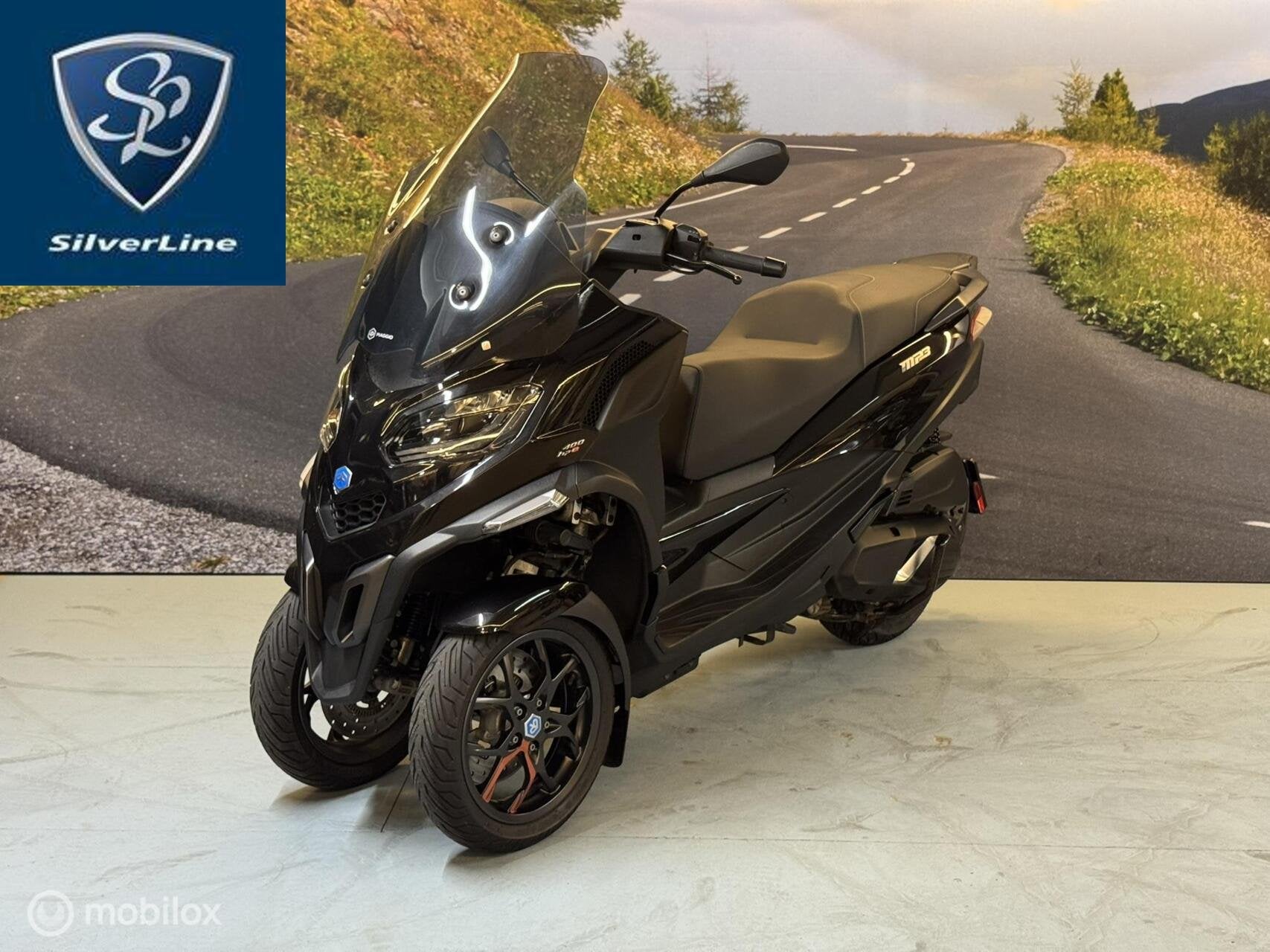 Piaggio MP3 400 HPE ABS ASR 2024 Zwart, Automaat, Achterwielaandrijving, Gebruikt, Overige carrosserieën