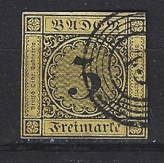 Duitsland Baden 2 B geb 1851 ; MEER OUD BADEN 15% CW, Ophalen of Verzenden, Duitse Keizerrijk, Gestempeld