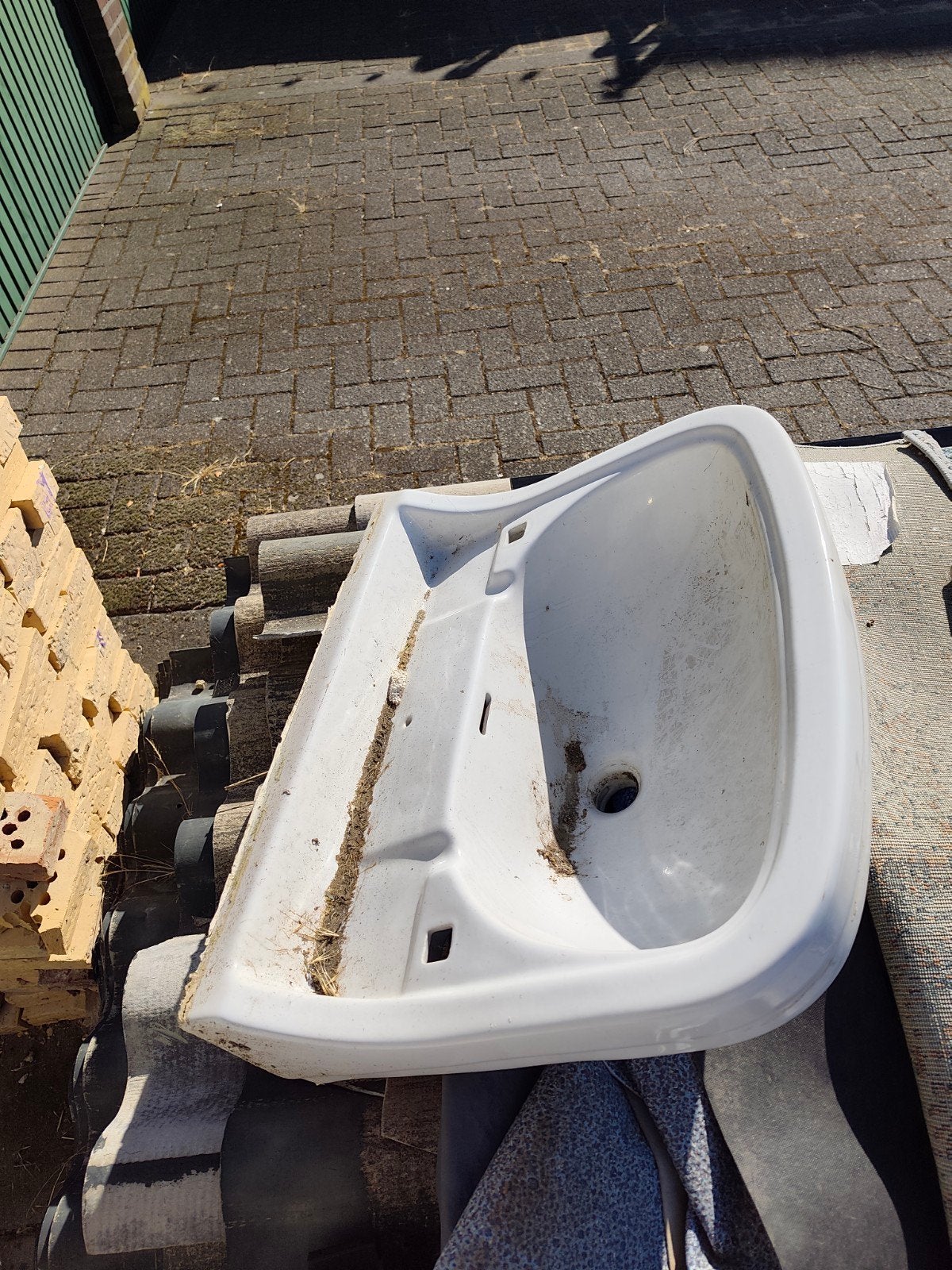 Vintage wasbak gratis af te halen, Ophalen, Gebruikt, Wastafel