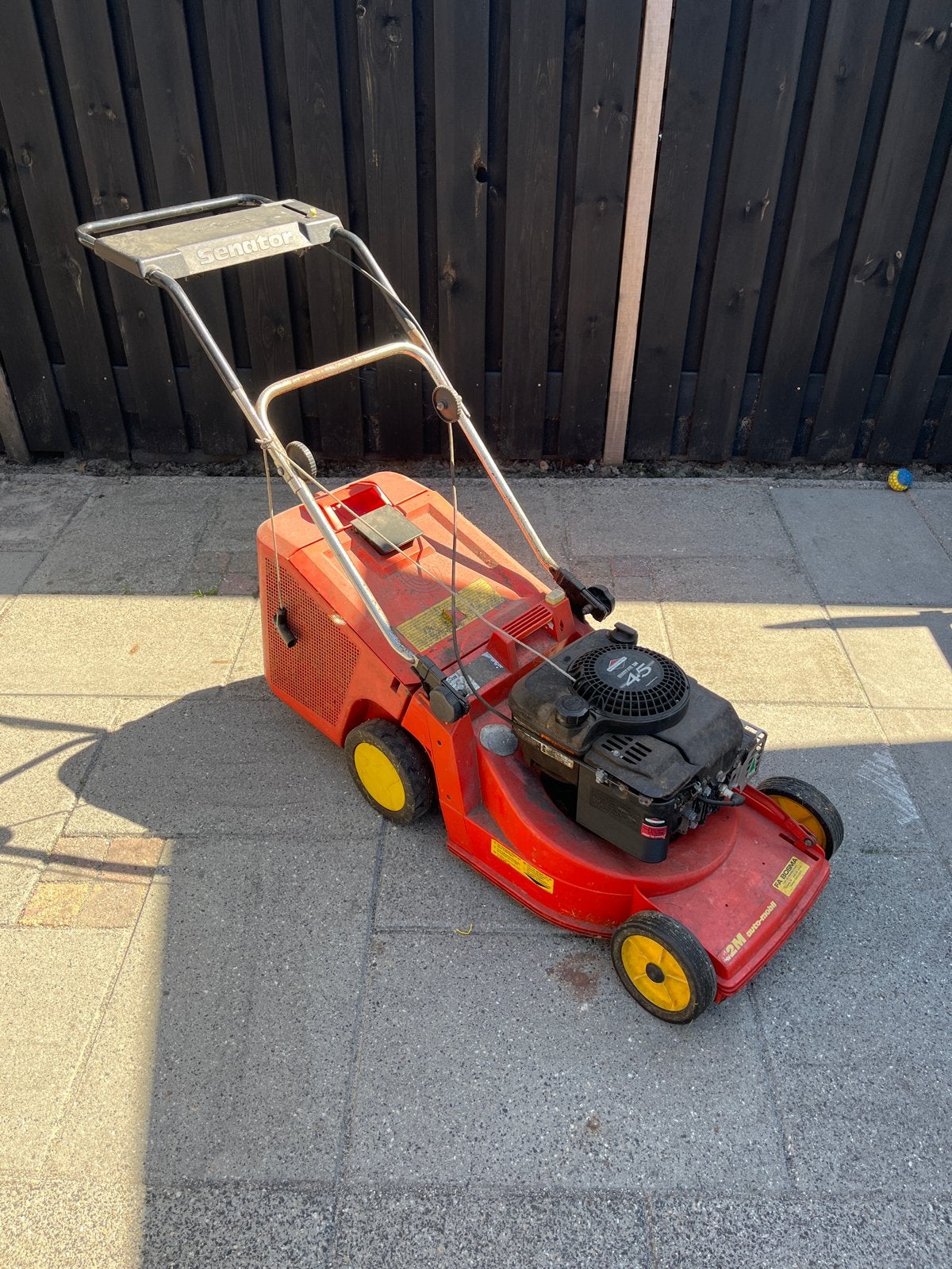 Gebruikte Wolf Geräte Senator Benzine Grasmaaier, Tuin en Terras, Grasmaaiers, Gebruikt, Benzine-grasmaaier, 40 t/m 49 cm, Cirkelmaaier