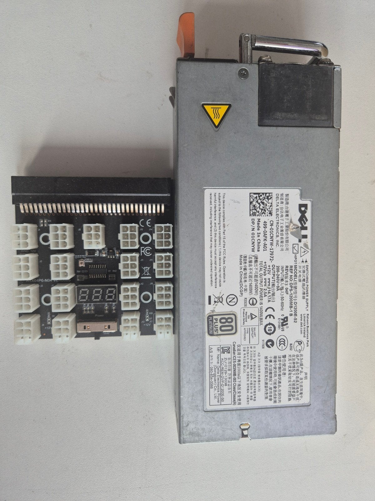 Dell DPS-1200MB-1B 1400W Server Voeding met Breakout Board, Ophalen of Verzenden, Zo goed als nieuw