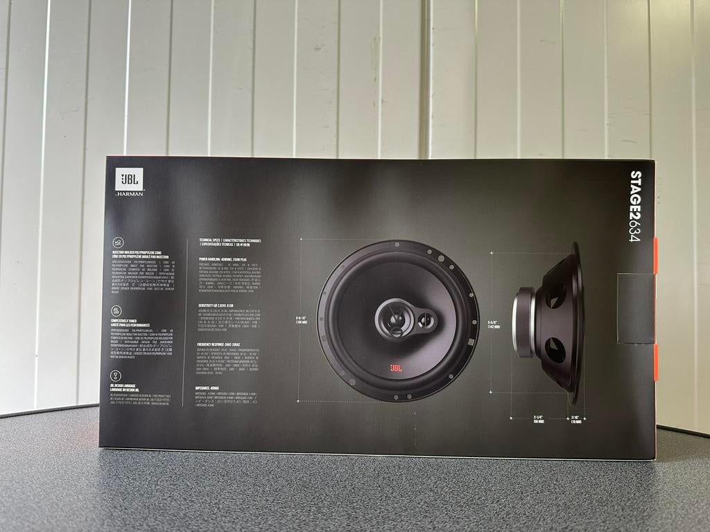 JBL Stage2634 6,5 inch 160mm 3Weg Coaxiale Autospeakers 250W, Ophalen of Verzenden, Zo goed als nieuw