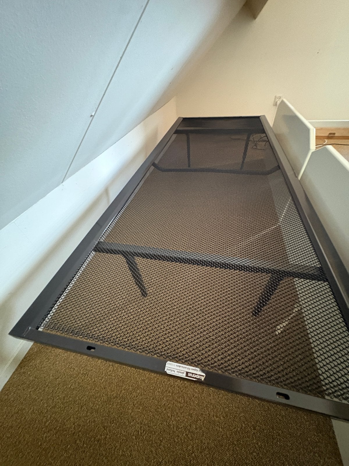 Metalen bedspiraal 1-persoons op pootjes 200x80cm, Ophalen, Gebruikt, Eenpersoons, 80 cm