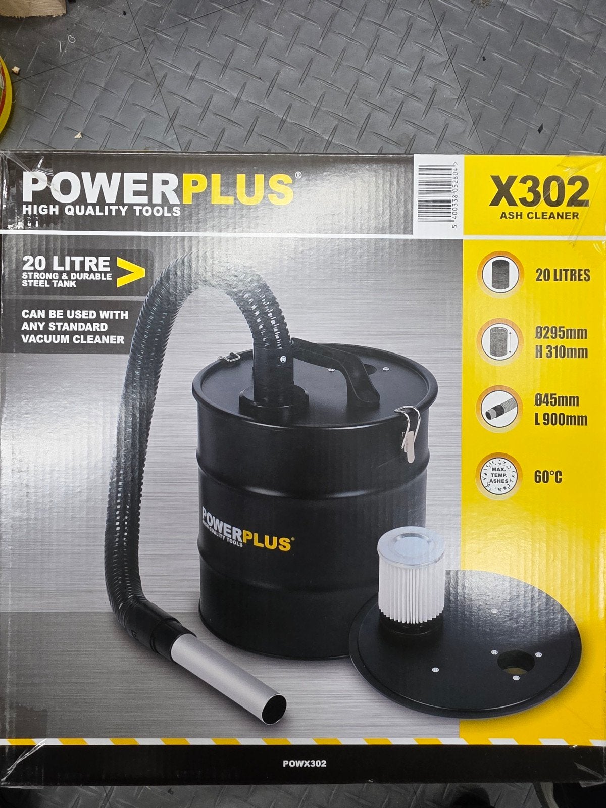 PowerPlus X302 Aszuiger zonder motor - 20 Liter, Nieuw, Ophalen of Verzenden, Industriële stofzuiger, Reservoir