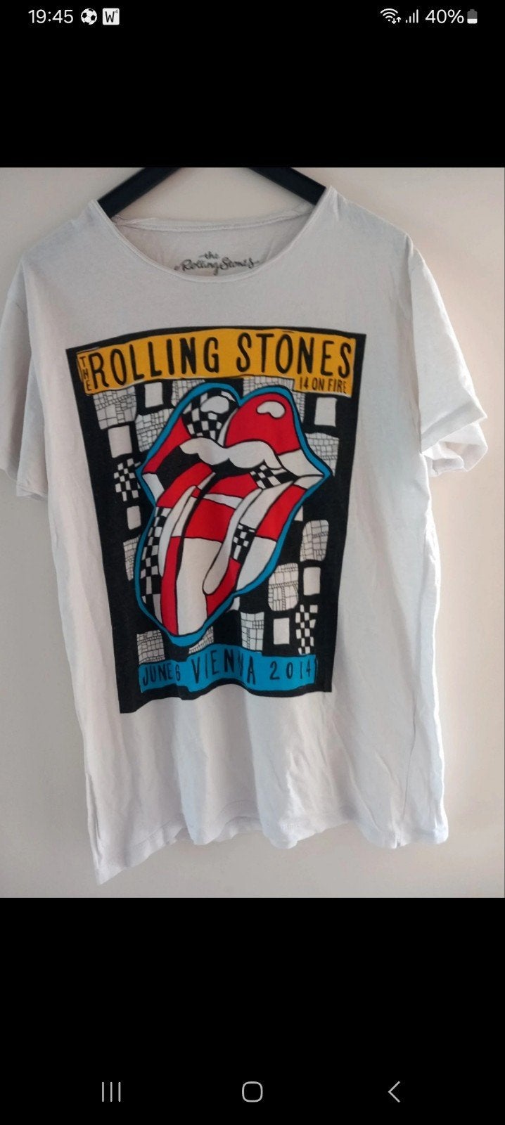 The Rolling Stones T-shirt Wenen 2014 - Maat S, Wit, Springfield, Ophalen of Verzenden, Korte mouw
