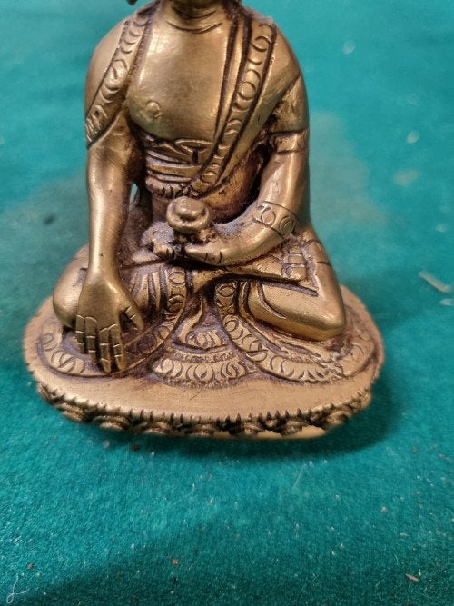 -	Boeddha beeld zittend vintage brass, Ophalen of Verzenden