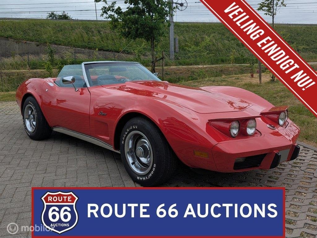 Chevrolet Corvette C3 Stingray Cabriolet | 1975 | Route 66 A, Overige carrosserieën, Chevrolet, Zwart, Bedrijf