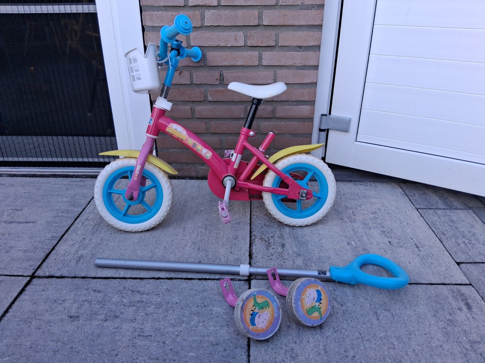 peppapig kinderfiets, Ophalen, Gebruikt, Duwstang