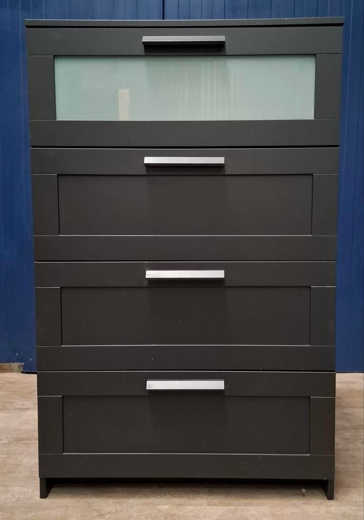 Ikea Brimnes ladenkast zwart met 4 lades, Huis en Inrichting, Kasten | Ladekasten, Ophalen, Gebruikt, 100 tot 150 cm, 50 tot 100 cm
