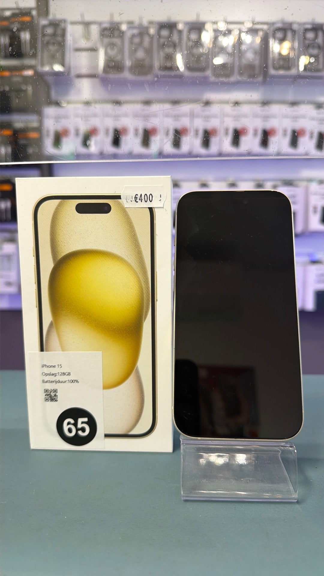 iPhone 15 Geel 128GB (65), Telecommunicatie, Mobiele telefoons | Apple iPhone, Ophalen, IPhone 15, Apple, Geel