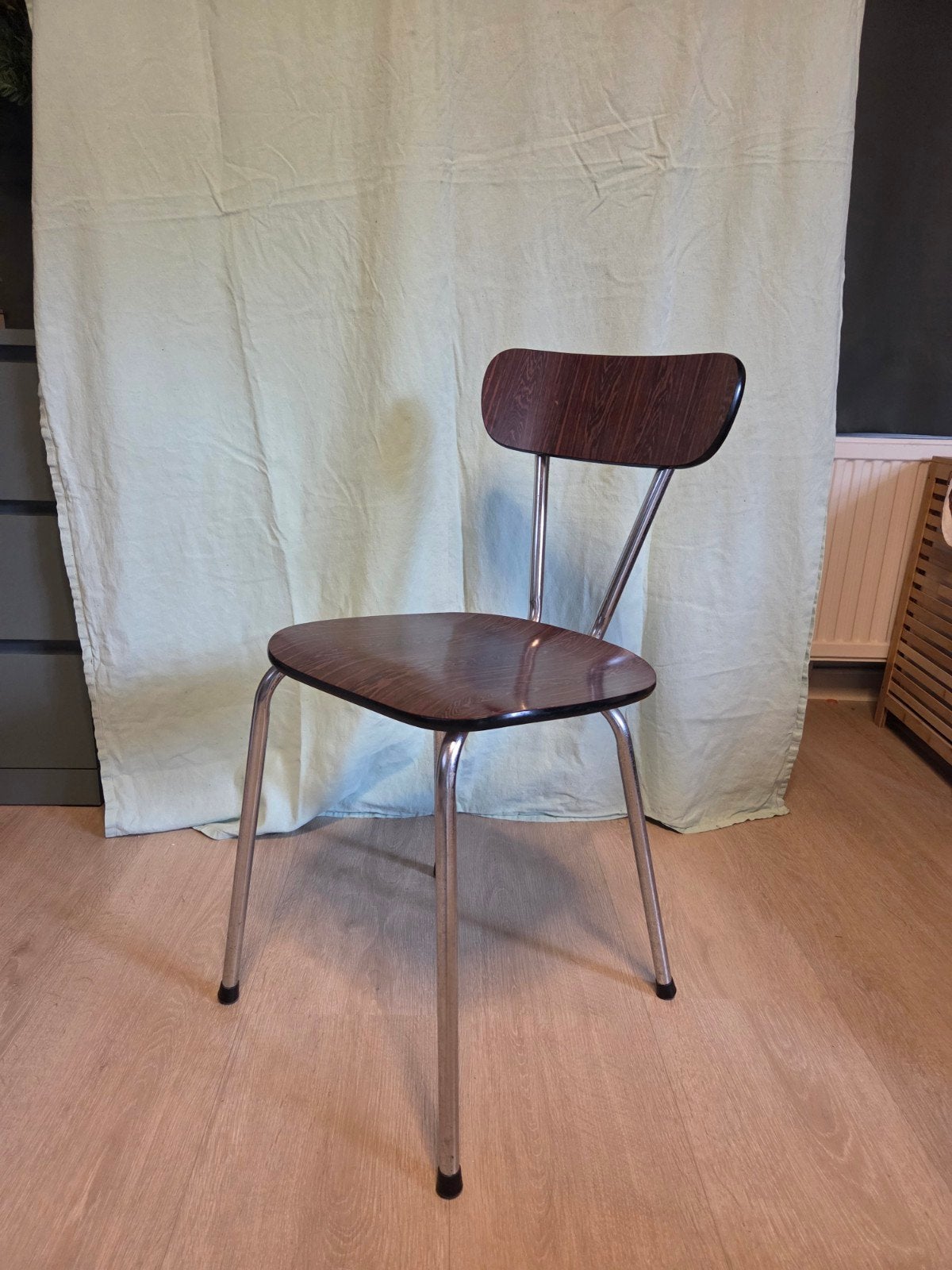 Formica keukenstoel vintage, Ophalen, Gebruikt, Bruin, Retro - jaren 60/70