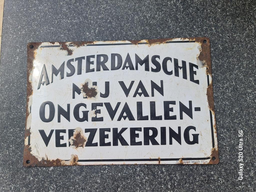 Emaille reclamebord, Ophalen of Verzenden