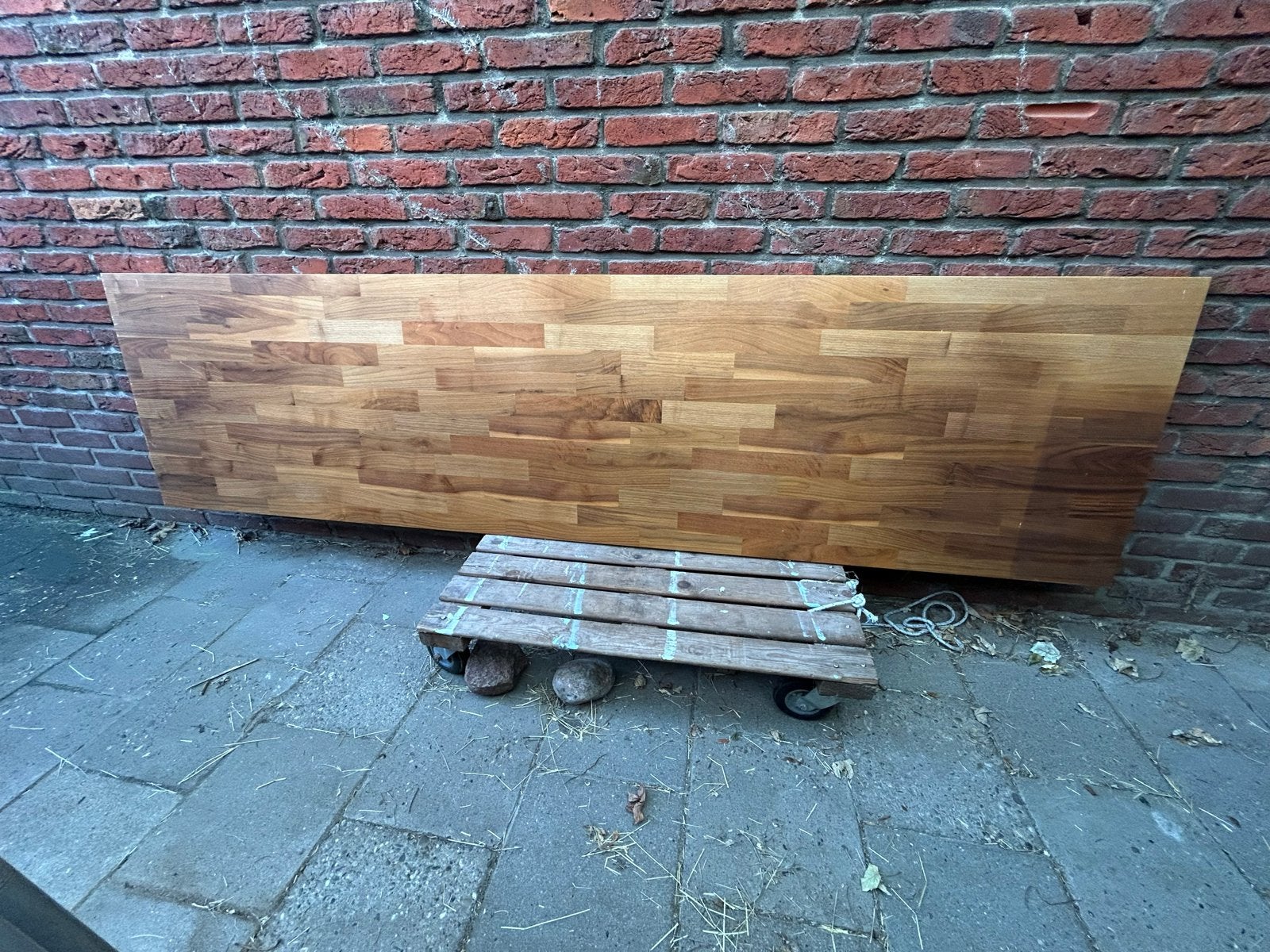 IKEA aanrechtblad, gelamineerd notenhout, 245,1x63,8cm, Huis en Inrichting, Ophalen, Hout, IKEA, Overige typen
