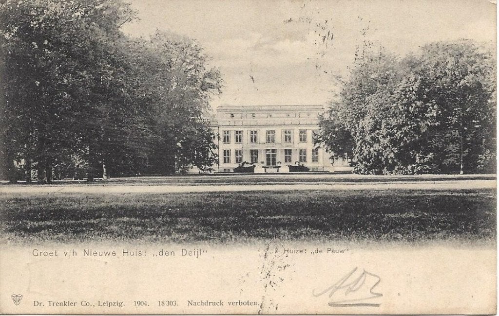 Wassenaar, Nieuwe Huis Den Deijl, Huize de Pauw, gel. 1904, Ophalen of Verzenden, Voor 1920, Gelopen, Zuid-Holland