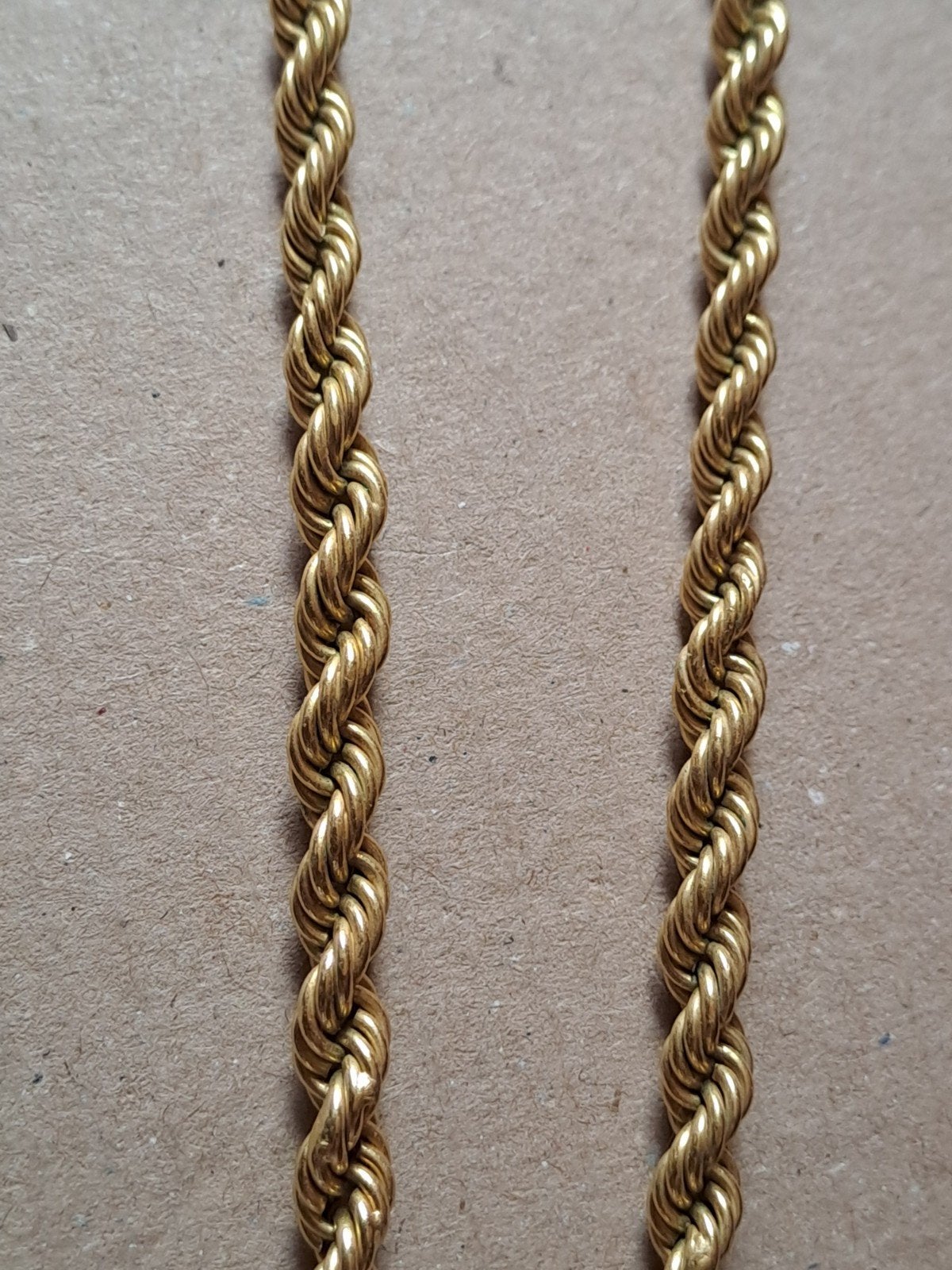 DOUBLE Ketting, 50 cm lang, 5 mm Rope design 'M Double' geme, Sieraden, Tassen en Uiterlijk, Kettingen, Ophalen of Verzenden, Zo goed als nieuw