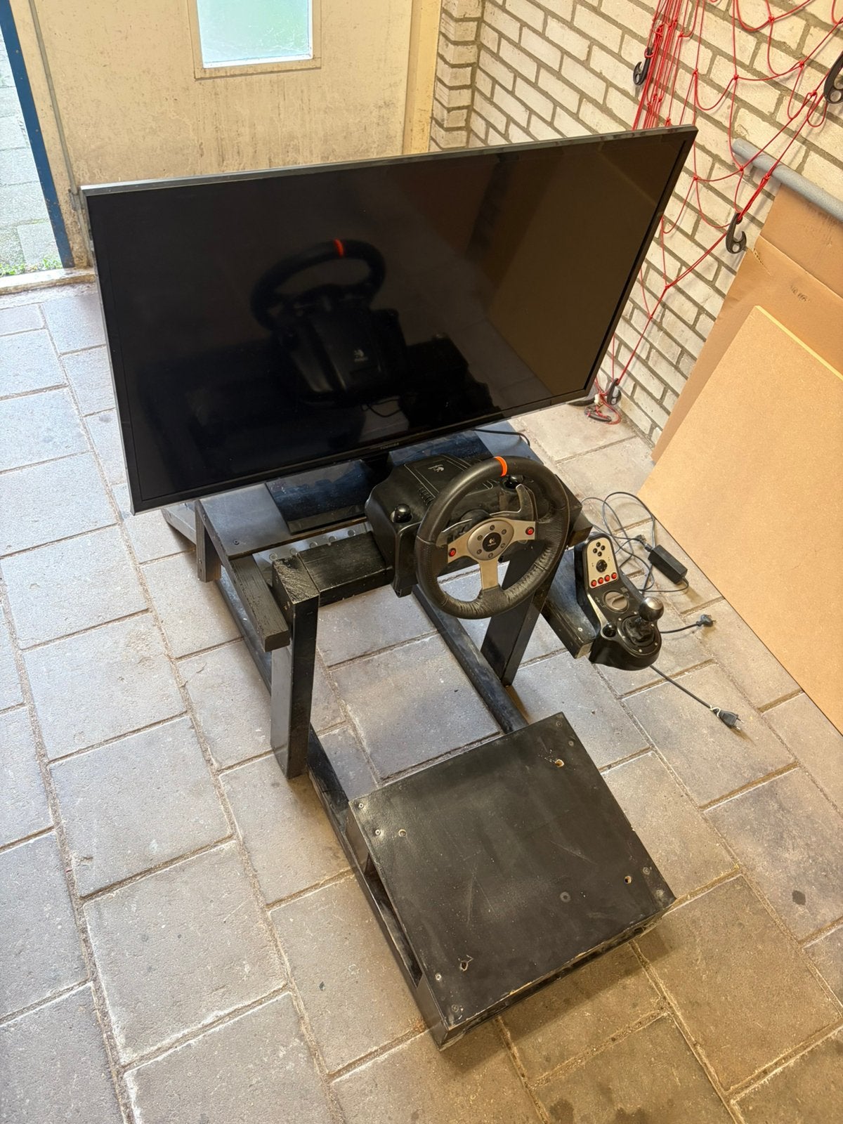 Zelfgemaakt houten simrig / raceframe, Ophalen, Zo goed als nieuw