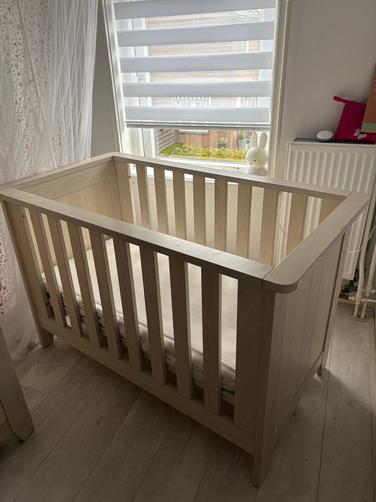 Interbaby Ledikant met Commode en Plank - Licht Hout, Ophalen, Gebruikt, Ledikant