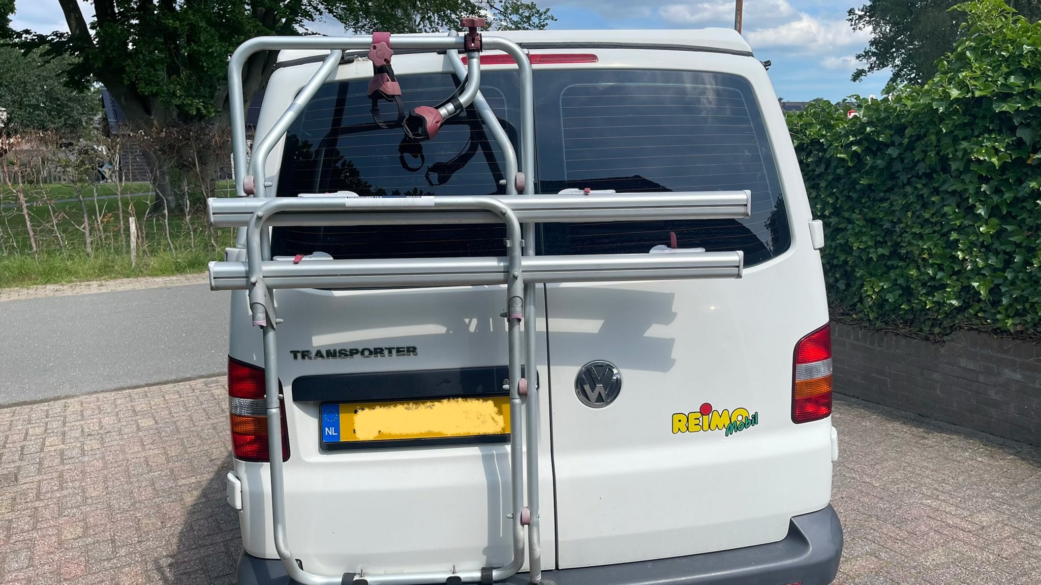 Fiamma fietsendrager VW T5 Dubbel deuren, Ophalen, Gebruikt