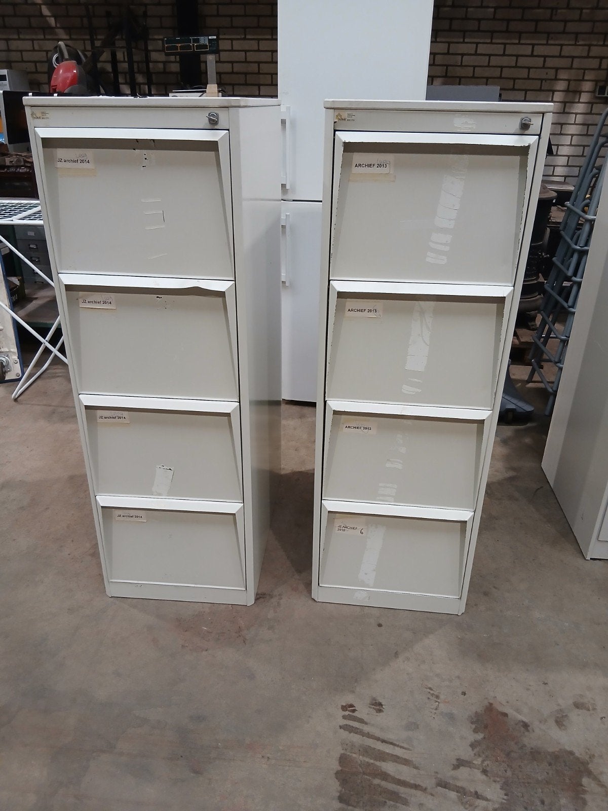 2 archiefkasten ladeblok met sleutel - 80x47x137,5 cm, Ophalen, Varsseveld, NORMIS, Gebruikt