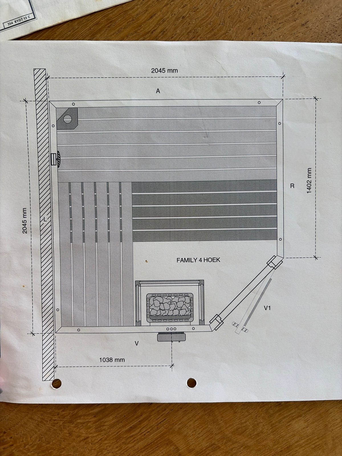 Finse Sauna 2.06x2.06m, Ophalen of Verzenden, Zo goed als nieuw, Fins of Traditioneel, Complete sauna