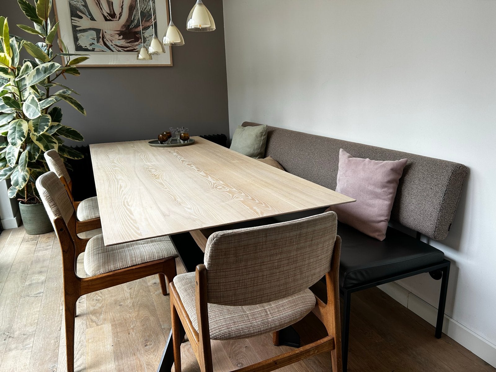 HARVINK Troef Design Eetkamerbank 240 cm | Leder & Stof, Huis en Inrichting, Banken | Bankstellen, Ophalen, 75 tot 100 cm, Zo goed als nieuw