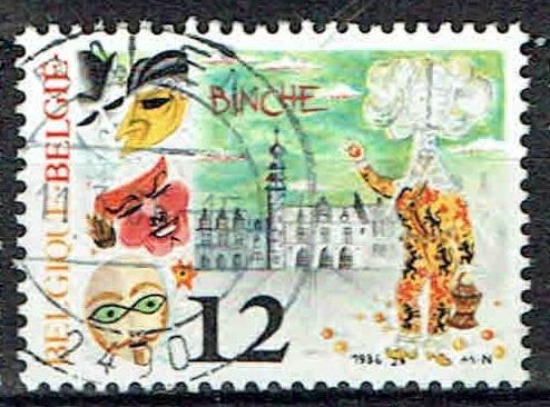 Belgie 1986 Toerisme Binche, Verzenden, Gestempeld, Plaats of Gebouw