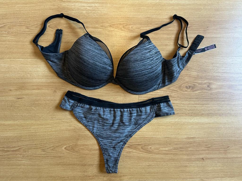 Mooie Victoria's Secret set, Ophalen of Verzenden, Grijs, Setje