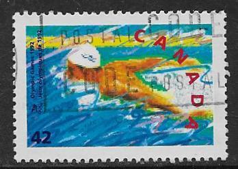 Canada 1992    Zwemmen   1293, Verzenden, Gestempeld, Noord-Amerika