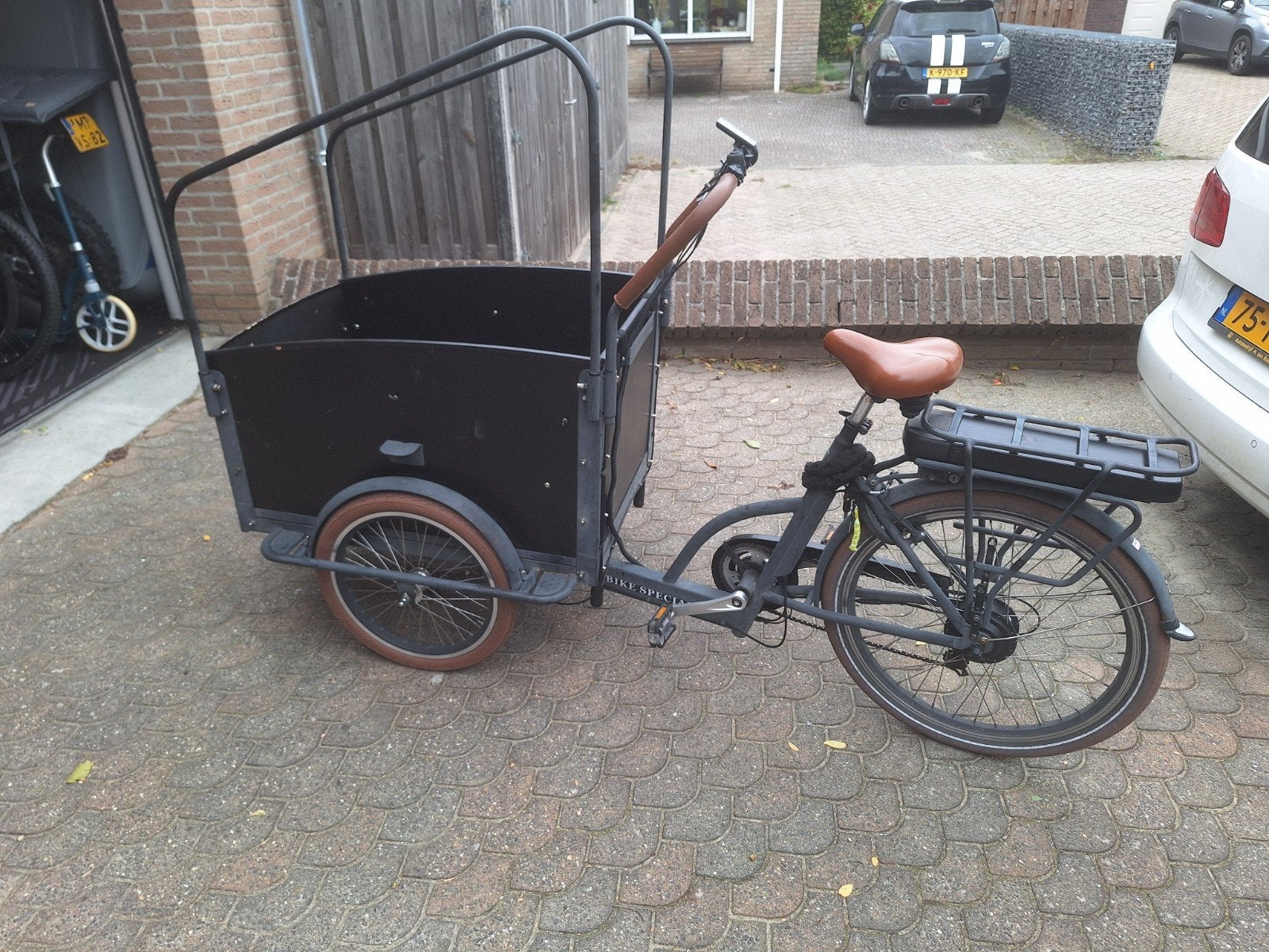 Troy Vouge elektrische bakfiets, Gebruikt, Elektrisch, 2 kinderen, Schijfrem