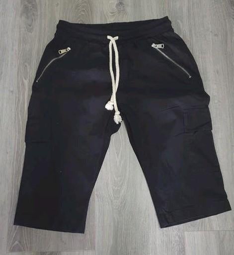 Piazza Italia Cargo Shorts Zwart Heren Maat S een keer gedra, Piazza Italia, Zwart, Ophalen of Verzenden, Zo goed als nieuw