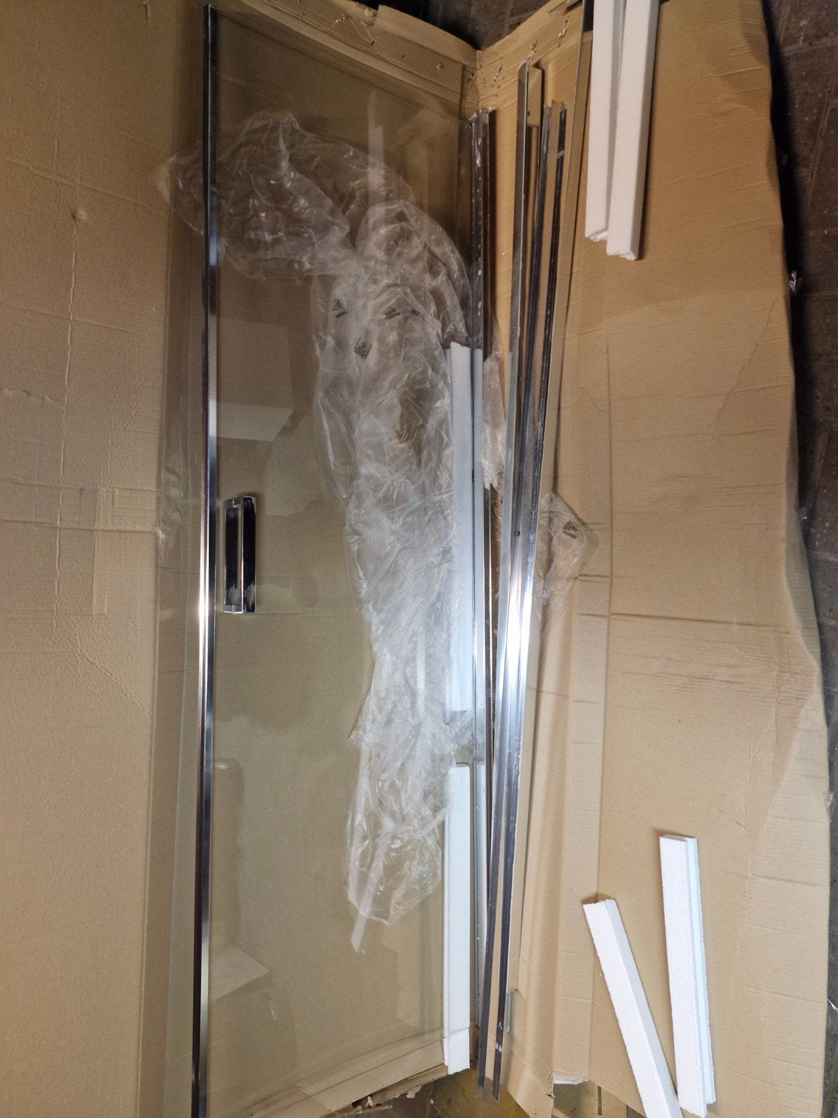 douche deur, Ophalen, Glas, Douche