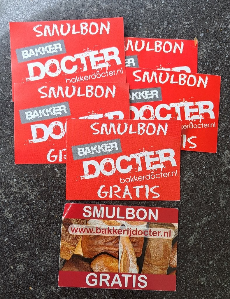 Smulbonnen bakkerij Docter, Ophalen, Gebruikt