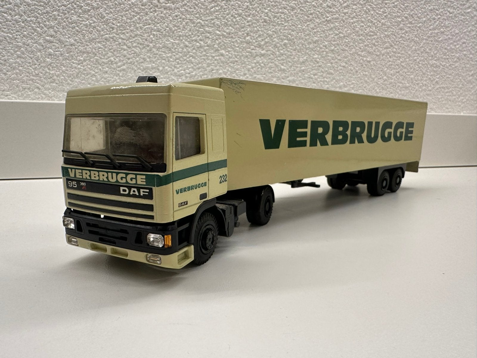 Lion Car DAF 95 Space Cab Verbrugge Terneuzen, Ophalen of Verzenden, Zo goed als nieuw, Bus of Vrachtwagen, Lion Toys