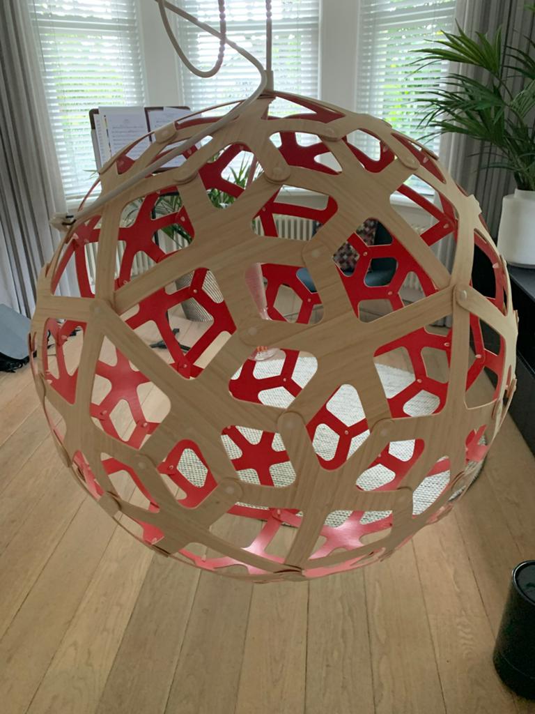 David Trubridge Coral hanglamp 600mm - Zo goed als nieuw, Huis en Inrichting, Lampen | Hanglampen, Ophalen, Zo goed als nieuw
