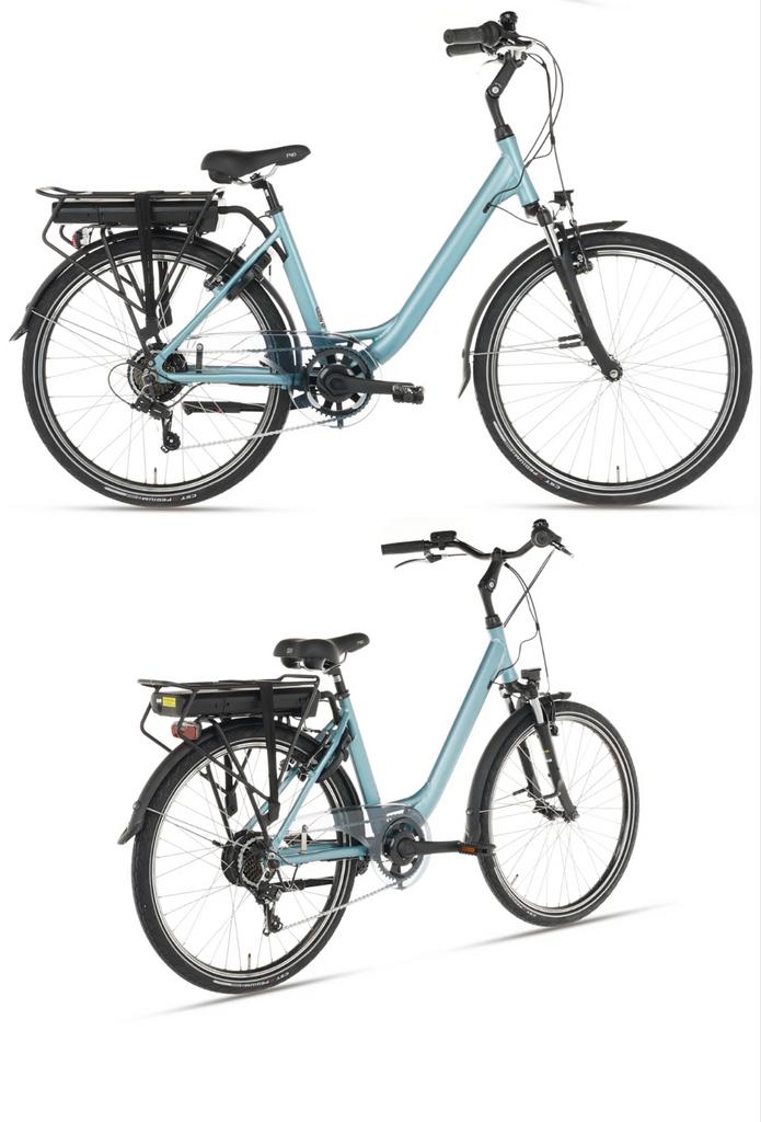 Elektrische Damesfiets City D7 Aqua Blauw, Fietsen en Brommers, Elektrische fietsen, Ophalen of Verzenden, Nieuw