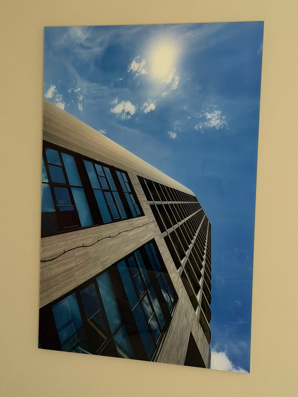 Fotoorint op Plexiglas Vestedatoren Eindhoven, Oorspronkelijke maker, Ophalen of Verzenden, Zo goed als nieuw, 75 tot 100 cm