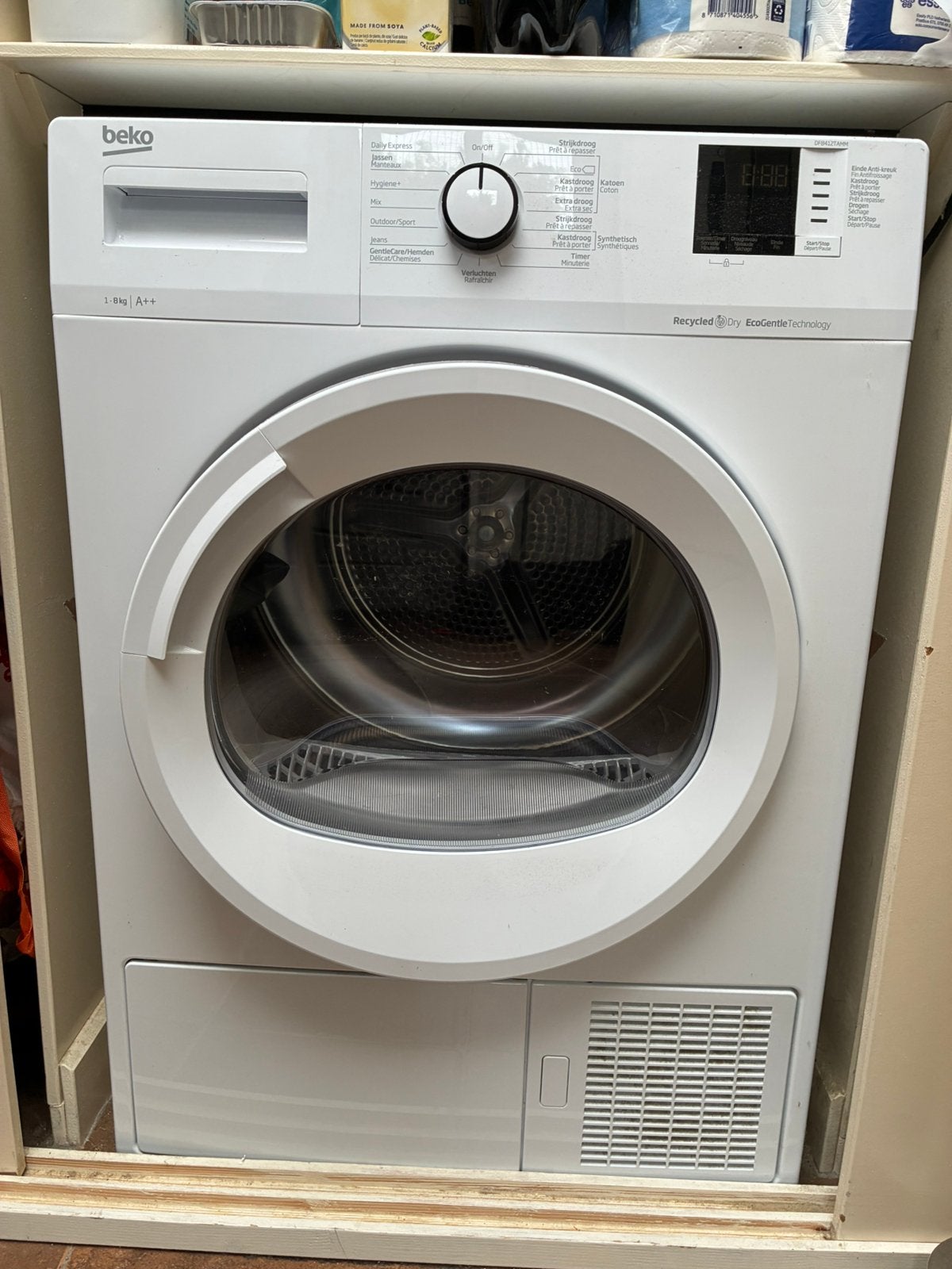 BEKO warmtepomp wasdroger., Ophalen, 6 tot 8 kg, Minder dan 85 cm, Zo goed als nieuw