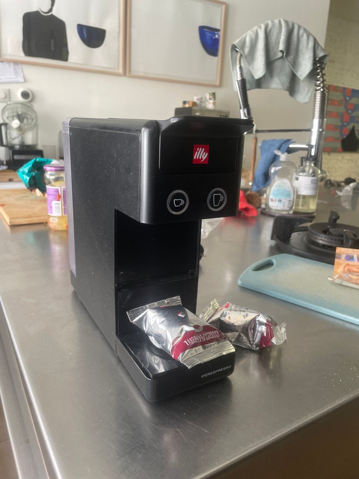 Illy Iperespresso Y3.2 Espressomachine - Zwart, Ophalen, Espresso apparaat, Zo goed als nieuw, 1 kopje