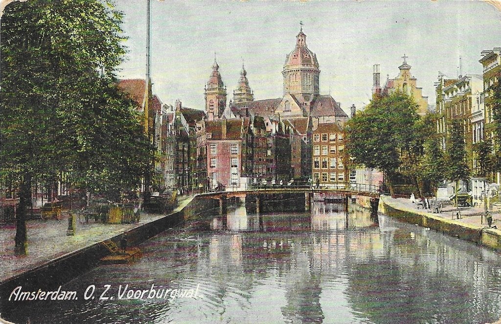 AK Amsterdam - Oude Zijds Voorburgwal, Ophalen of Verzenden, Voor 1920, Gelopen, Noord-Holland