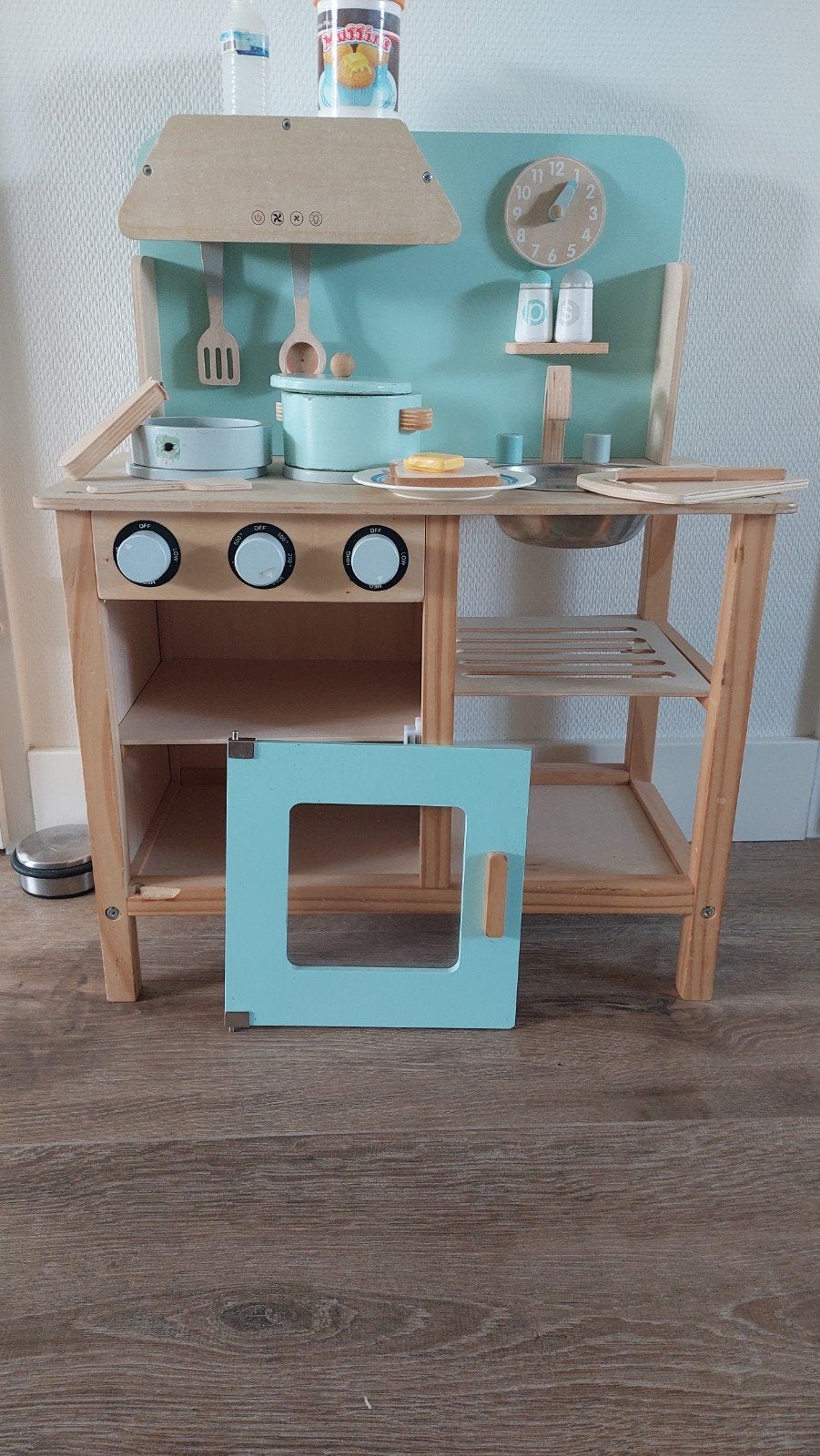 Houten speelkeuken met accessoires, Ophalen
