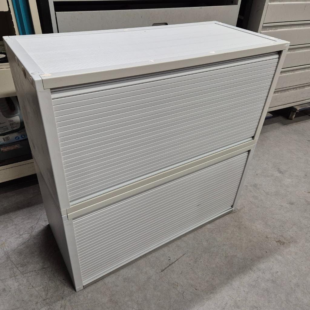 kleine kunststof kast met 2 roldeuren afm 89x87x45 cm bxhxd, Ophalen, Gebruikt